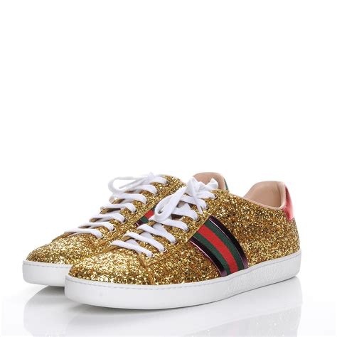 gucci gold sparkle shoes|gucci sparkle sneakers.